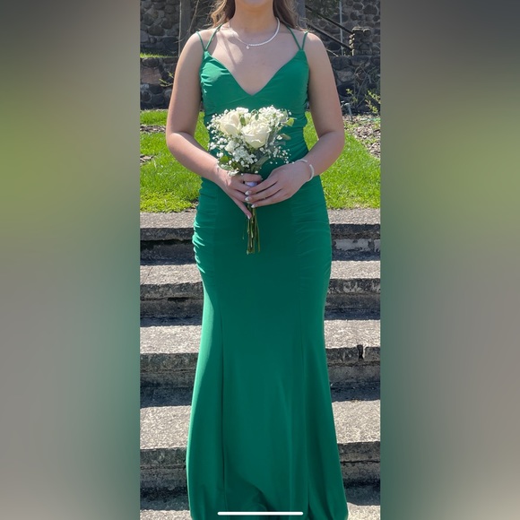 macy’s green prom dress. size 5/6 - Picture 1 of 7
